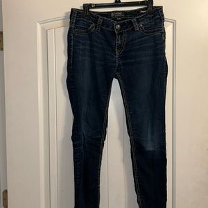Silver Jeans Co. Dark Wash Denim Natsuki Capri Jeans W29